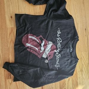 Womens size XL cropped Rollings Stones sweatshirt